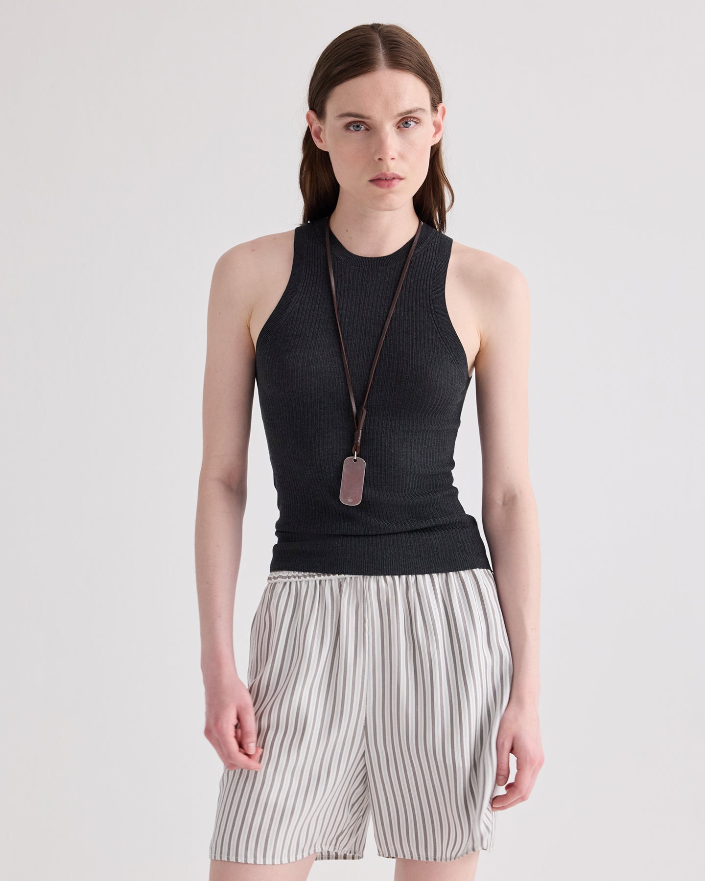 TWP Stretch limo Port Tank in Viscose Silk view 2