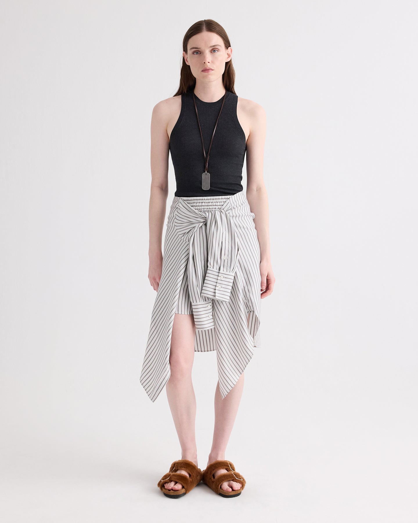 TWP Stretch limo Port Tank in Viscose Silk view 3