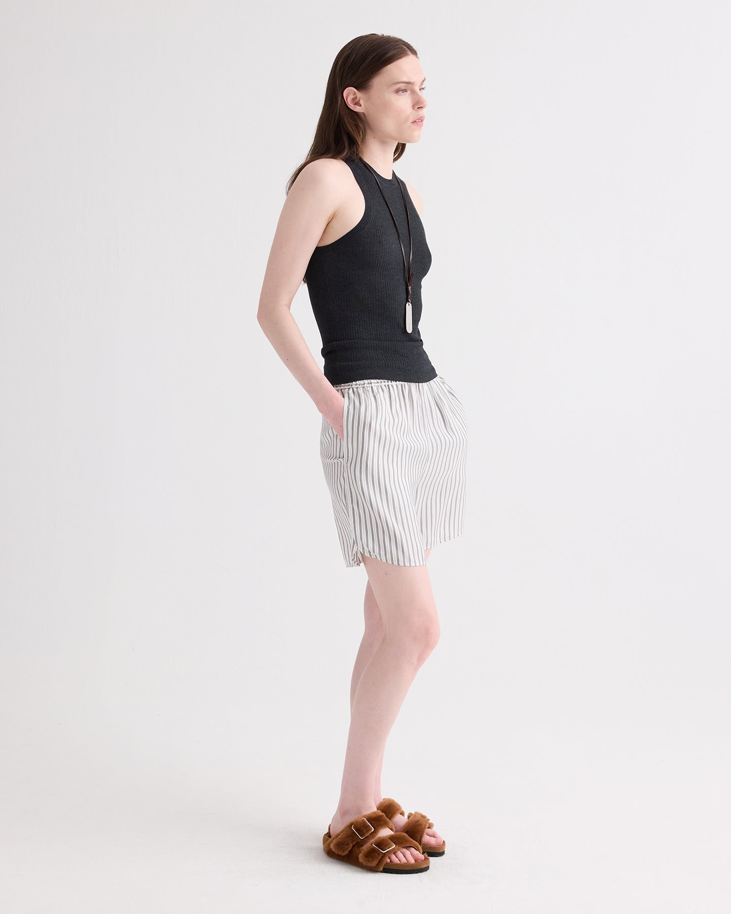 TWP Stretch limo Port Tank in Viscose Silk view 4