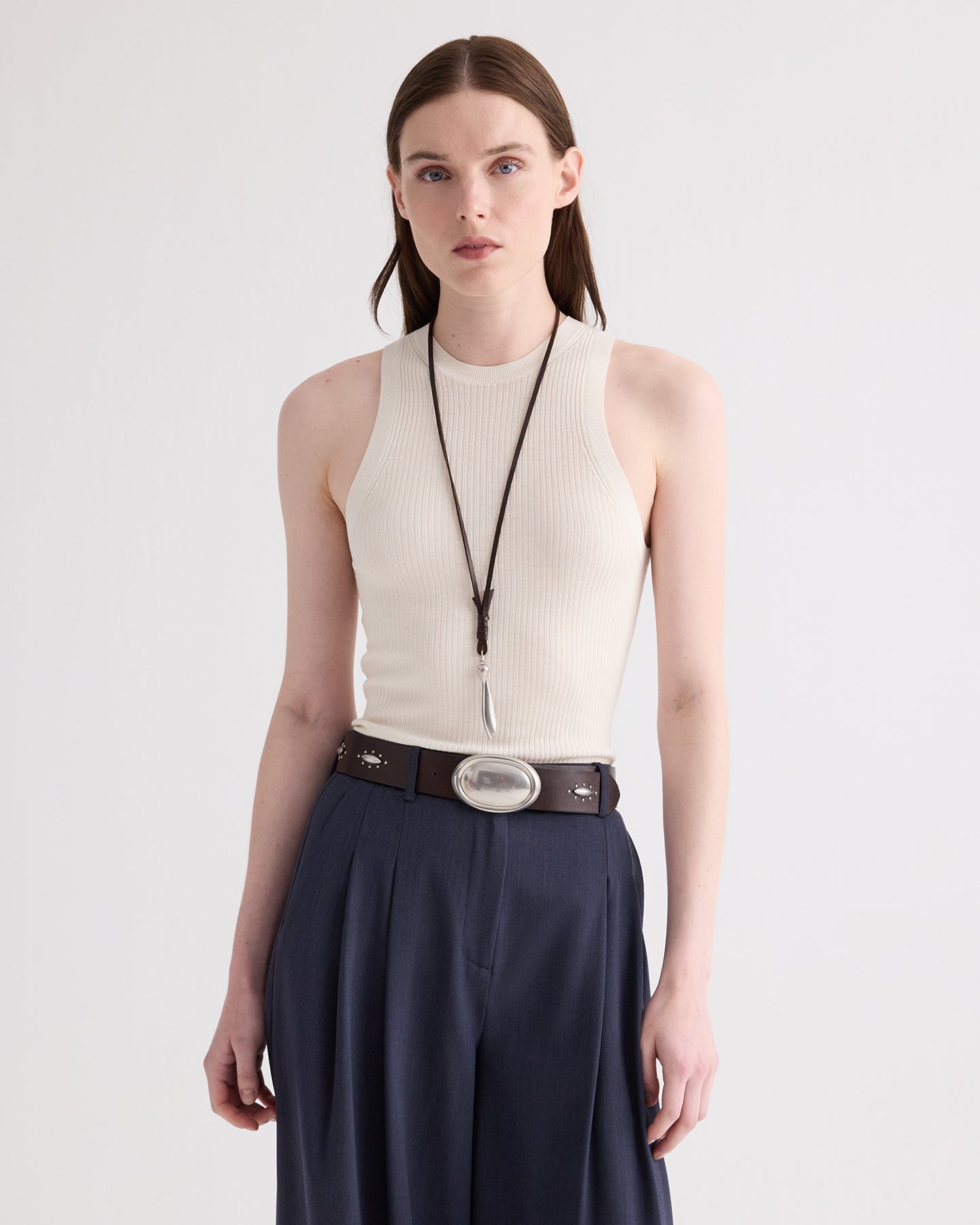TWP Ivory Port Tank in Viscose Silk view 2