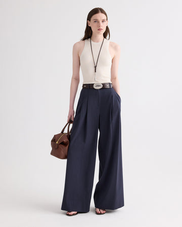 TWP Indigo Next Didi Pant in Italian Wool Twill view 1
