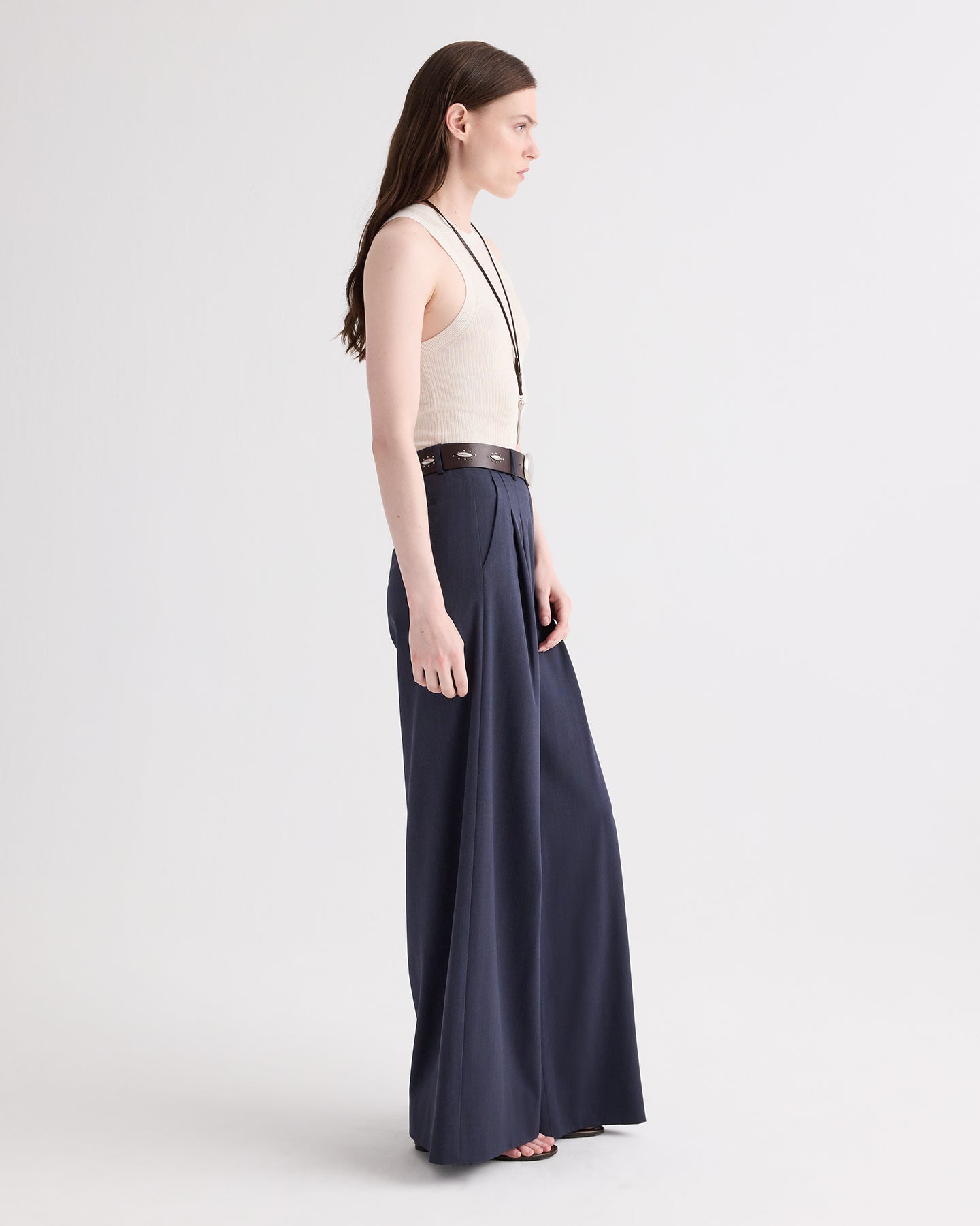 TWP Ivory Port Tank in Viscose Silk view 4