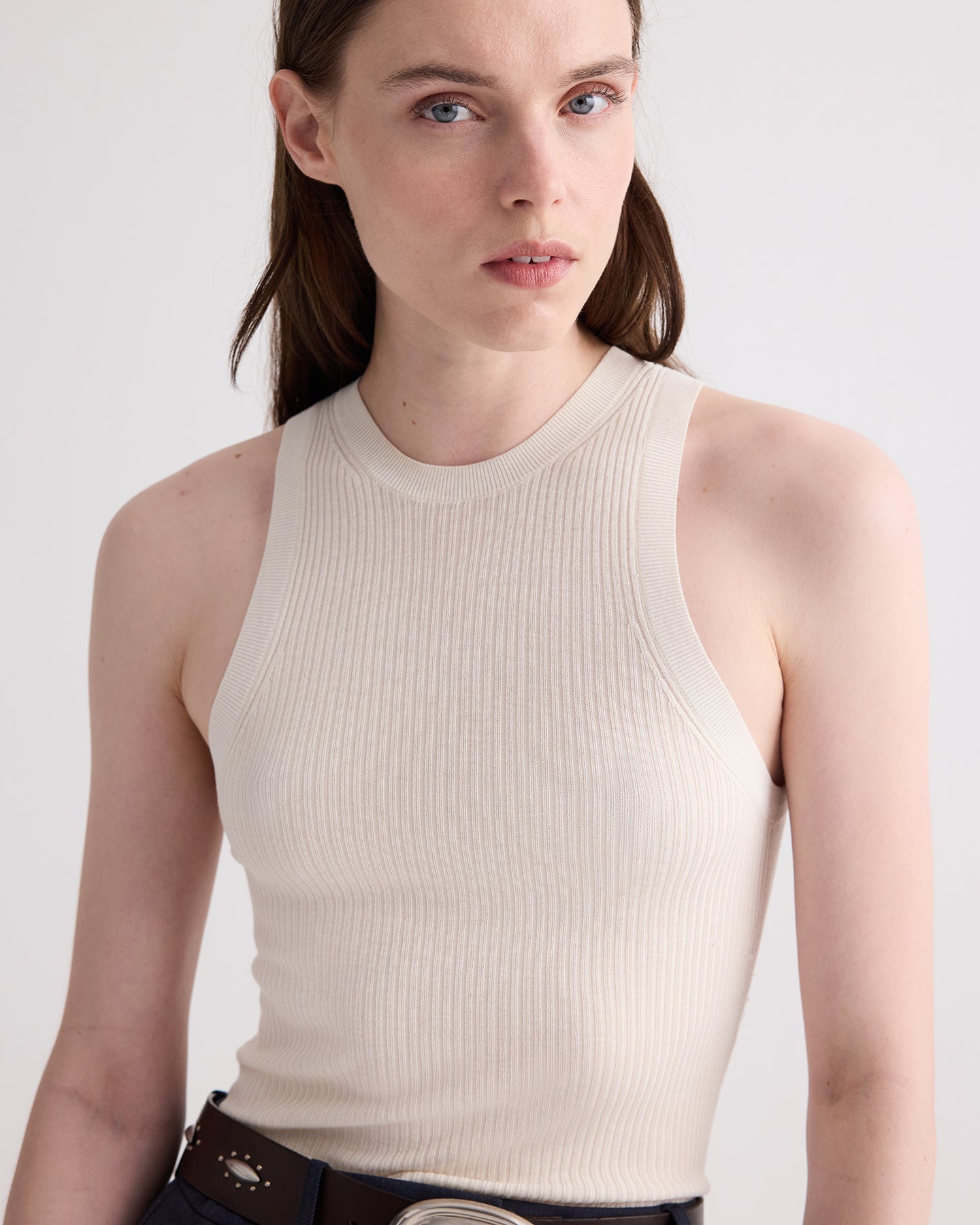 TWP Ivory Port Tank in Viscose Silk view 1