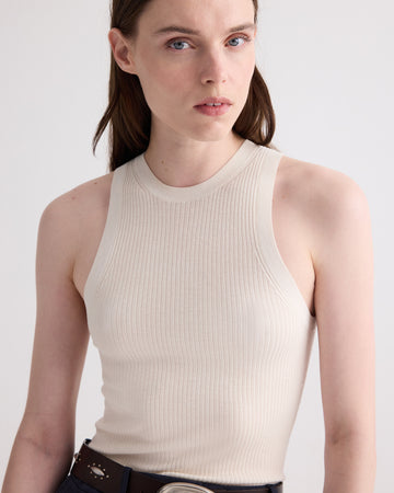 TWP Ivory Port Tank in Viscose Silk view 2