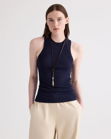 TWP Midnight Port Tank in Viscose Silk view 3