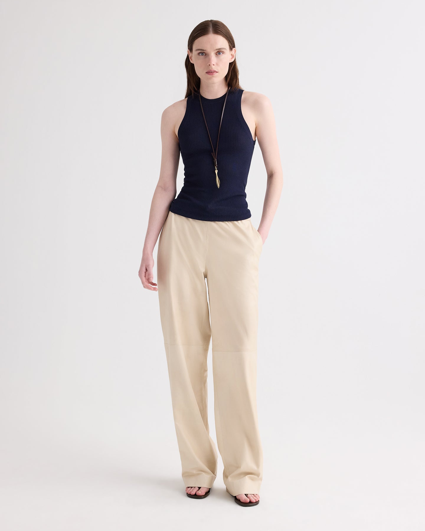 TWP Midnight Port Tank in Viscose Silk view 1
