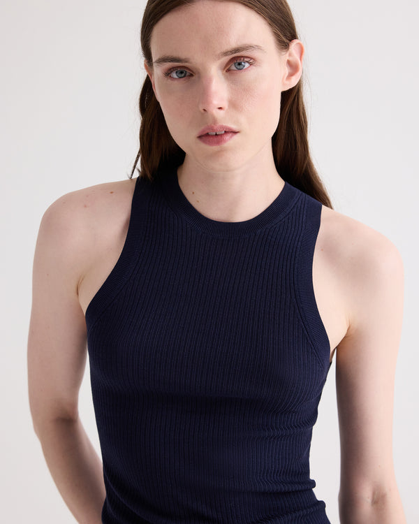 TWP Midnight Port Tank in Viscose Silk view 2