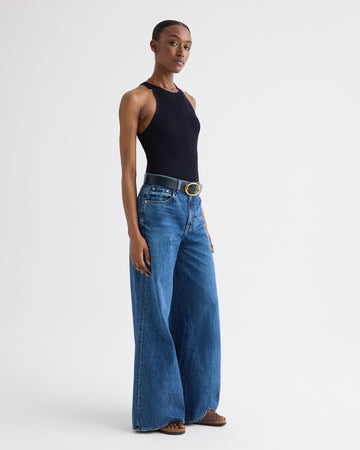 TWP Midnight Harbor Tank in Viscose Silk view 4