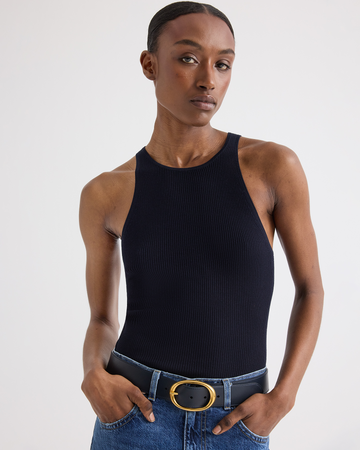 TWP Midnight Wide Belt in Vachetta Leather view 2