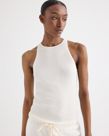 TWP Ivory Harbor Tank in Viscose Silk view 2