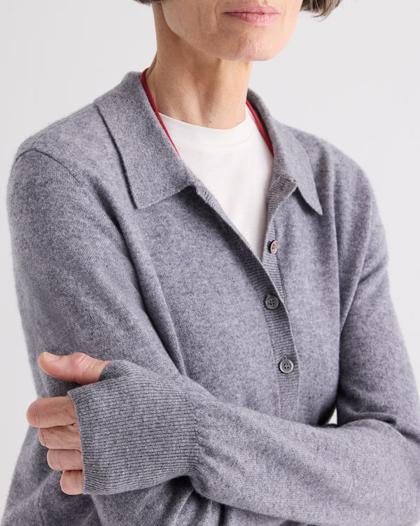 TWP Flannel Uma Henley Sweater in Superfine Cashmere view 2