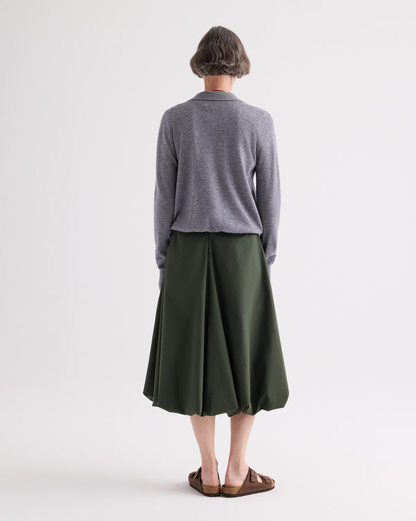 TWP Flannel Uma Henley Sweater in Superfine Cashmere view 5