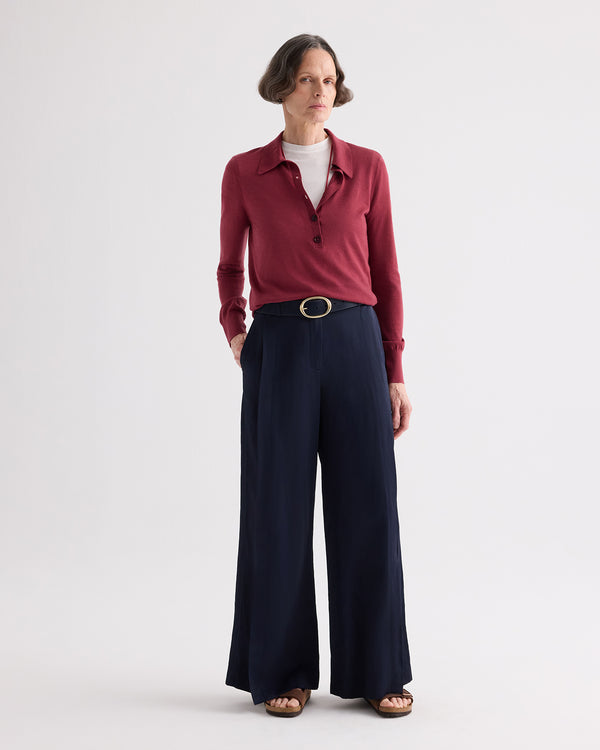 TWP Dry rose Uma Henley in Superfine Cashmere view 4