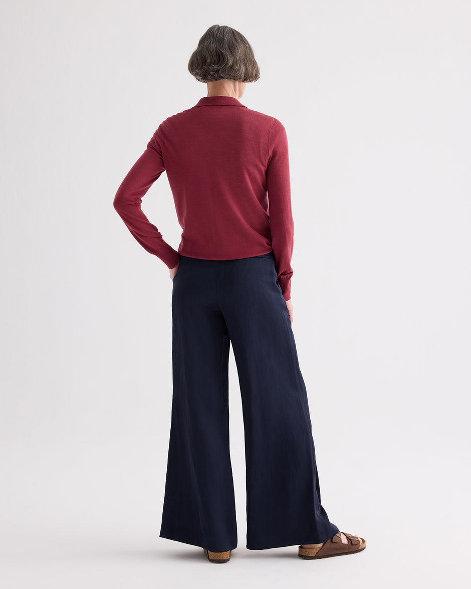 TWP Dry rose Uma Henley in Superfine Cashmere view 5