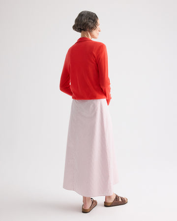 TWP Bitter red Uma Henley Sweater in Cashmere view 5