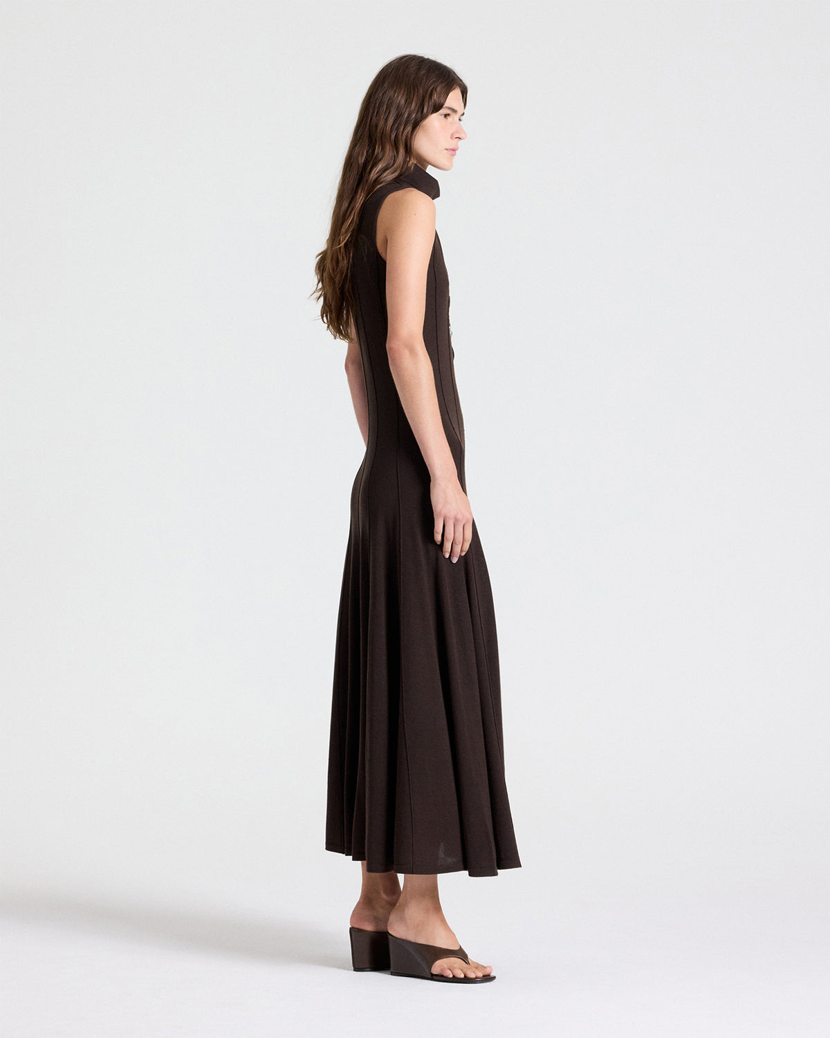 TWP After dark Funnel Neck Sleeveless Dress Merino Wool view 4
