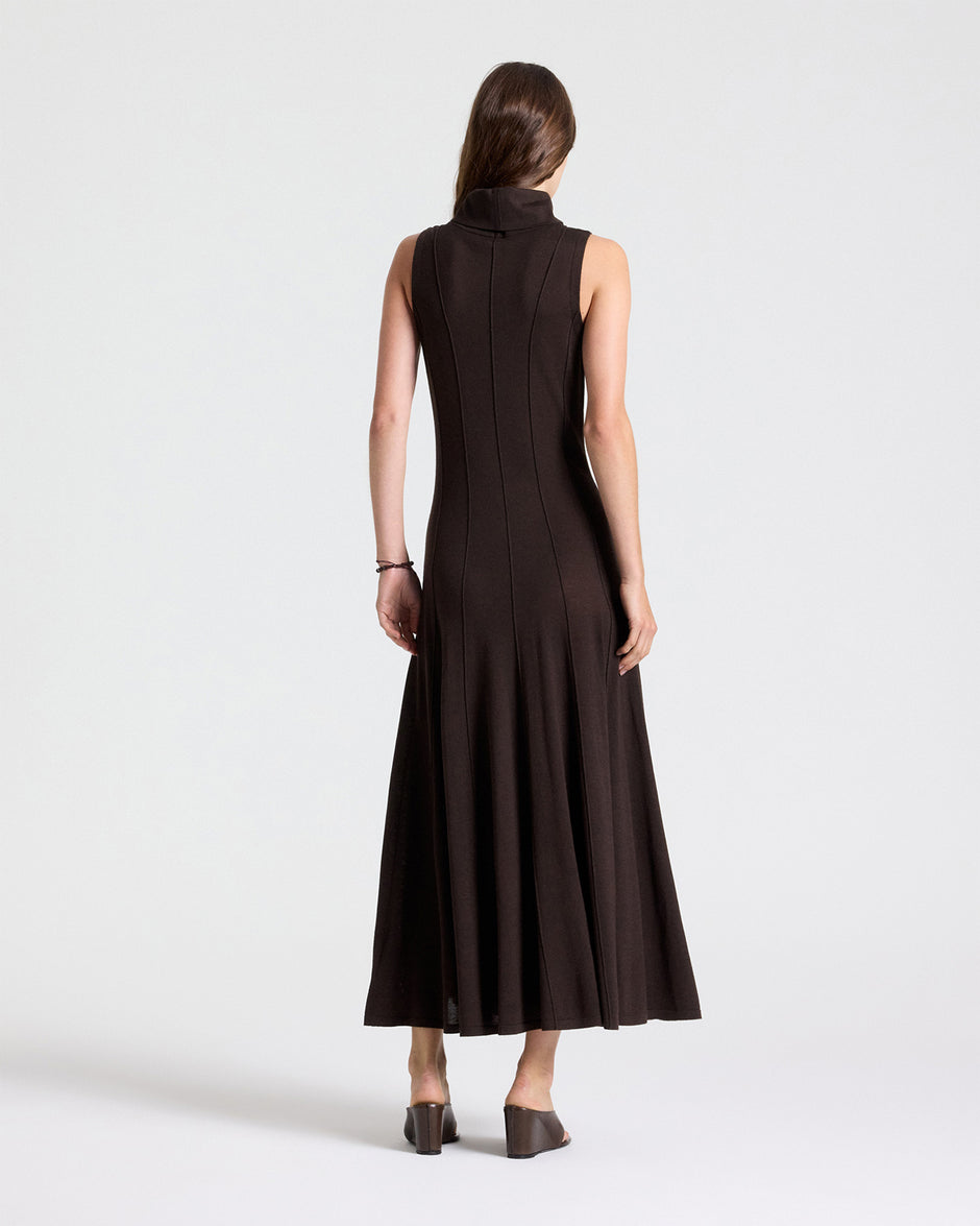TWP After dark Funnel Neck Sleeveless Dress in Merino Wool view 5
