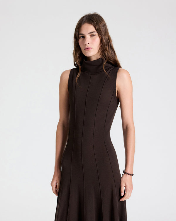 TWP After dark Funnel Neck Sleeveless Dress Merino Wool view 3