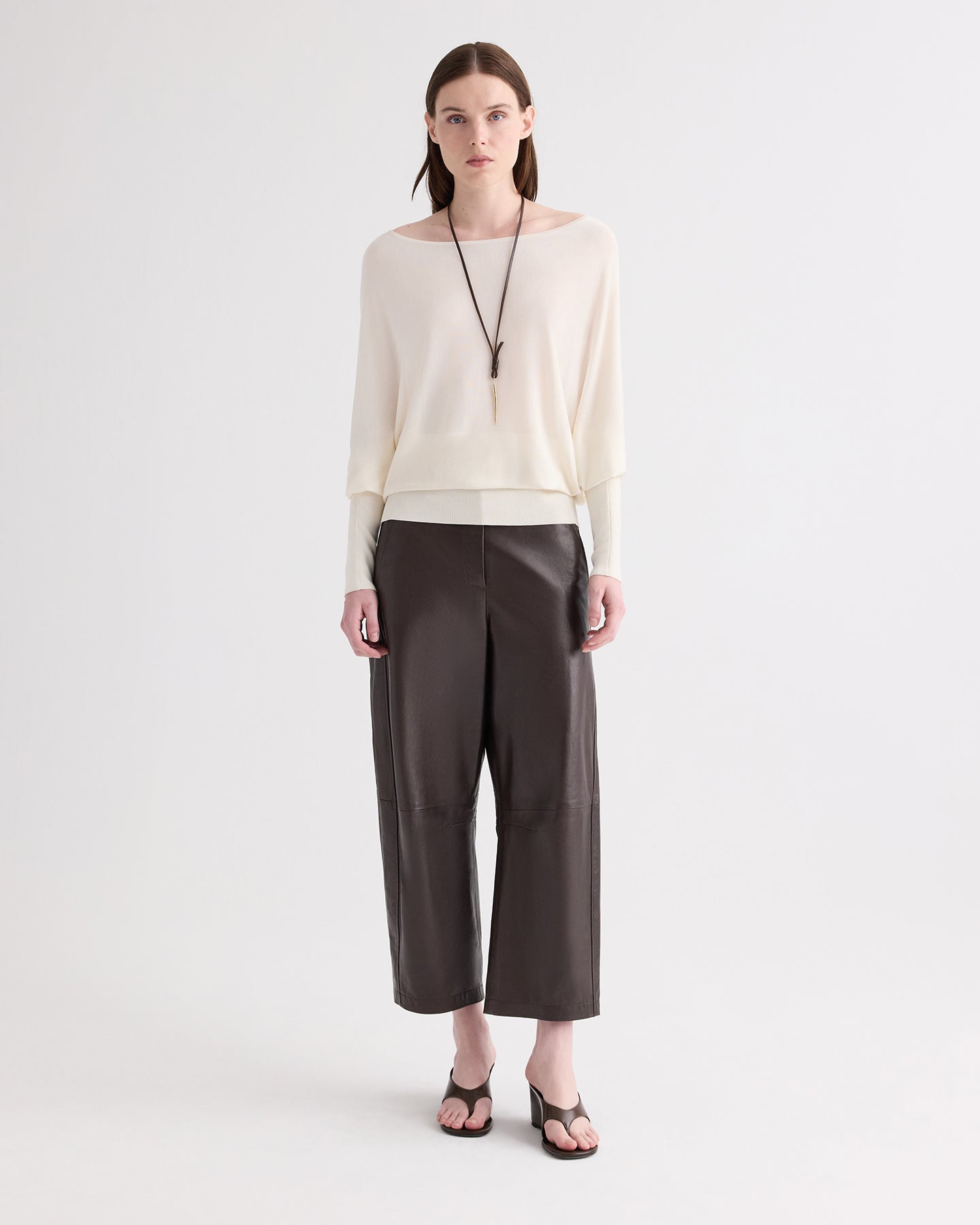 TWP Ivory Landslide Sweater in Viscose Silk view 3