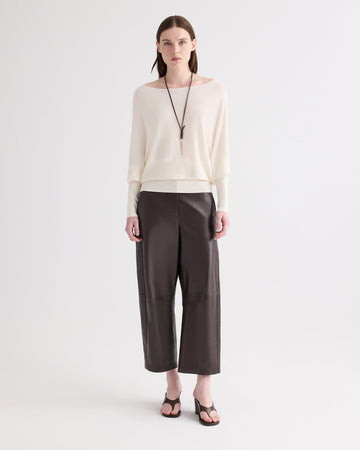 TWP Ivory Landslide Sweater in Viscose Silk view 3