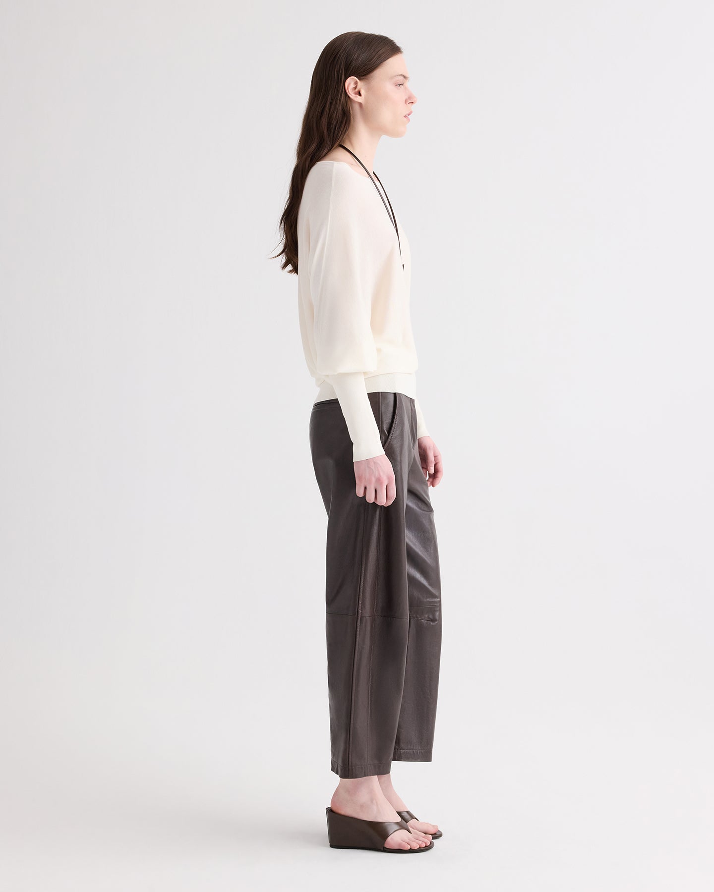 TWP Ivory Landslide Sweater in Viscose Silk view 4