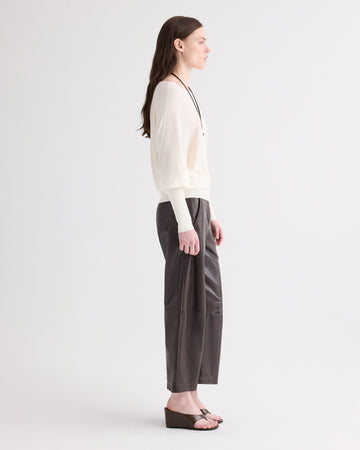 TWP Ivory Landslide Sweater in Viscose Silk view 4