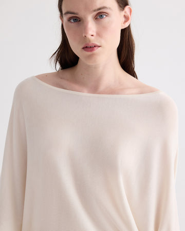 TWP Ivory Landslide Sweater in Viscose Silk view 2