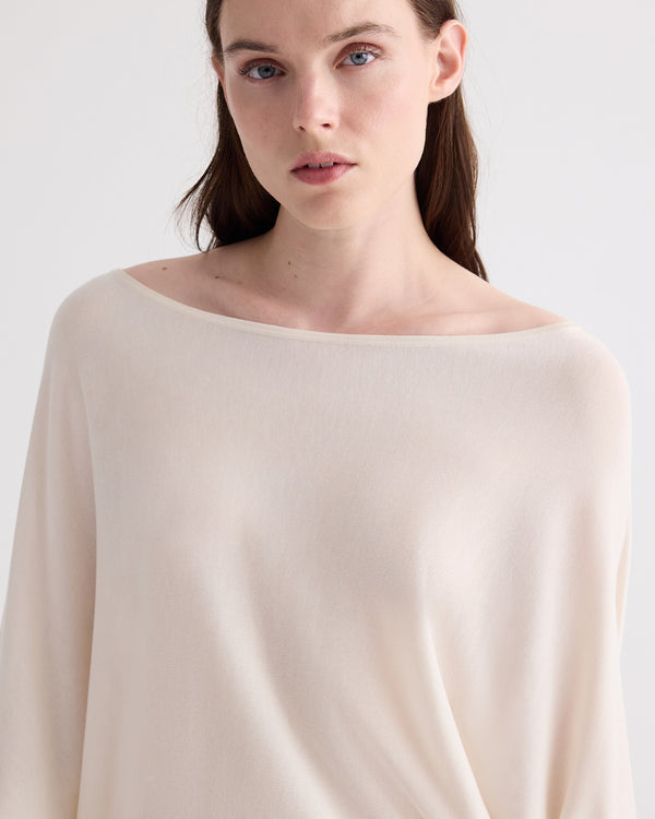 TWP Ivory Landslide Sweater in Viscose Silk view 2