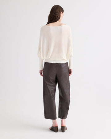 TWP Ivory Landslide Sweater in Viscose Silk view 5