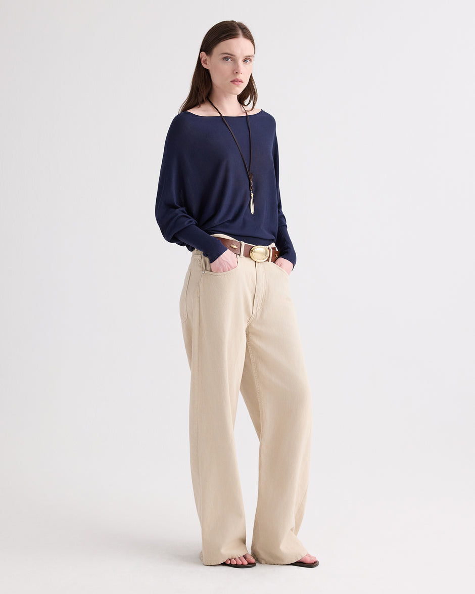 TWP Midnight Landslide Sweater in Viscose Silk view 4