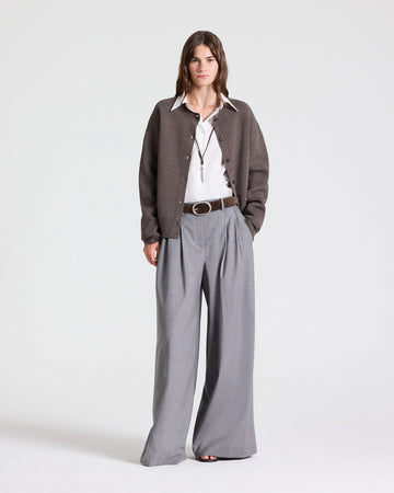 TWP Turkish coffee Stay Awhile Cardigan in Harmony Wool view 3