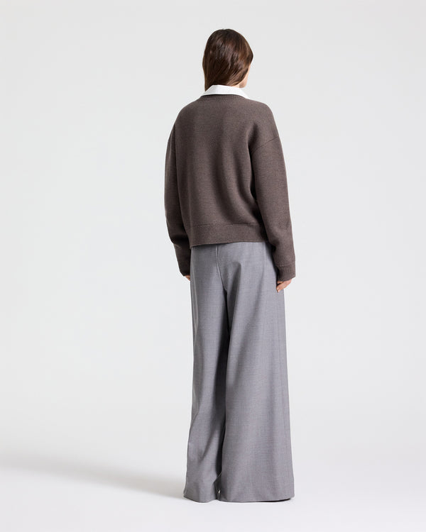 TWP Turkish coffee Stay Awhile Cardigan in Harmony Wool view 6