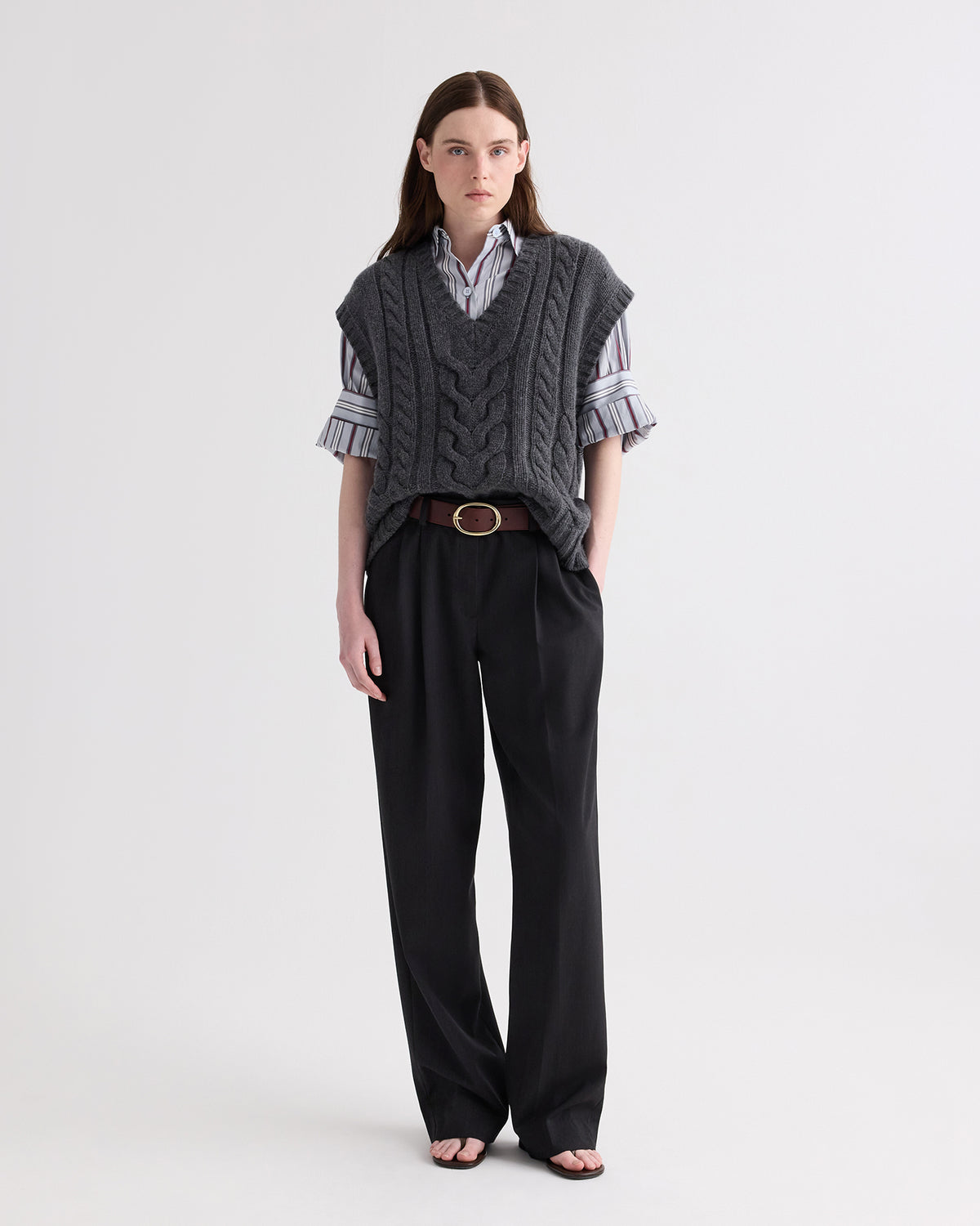 TWP Smoke Ivy Pant in Italian Wool Twill view 1
