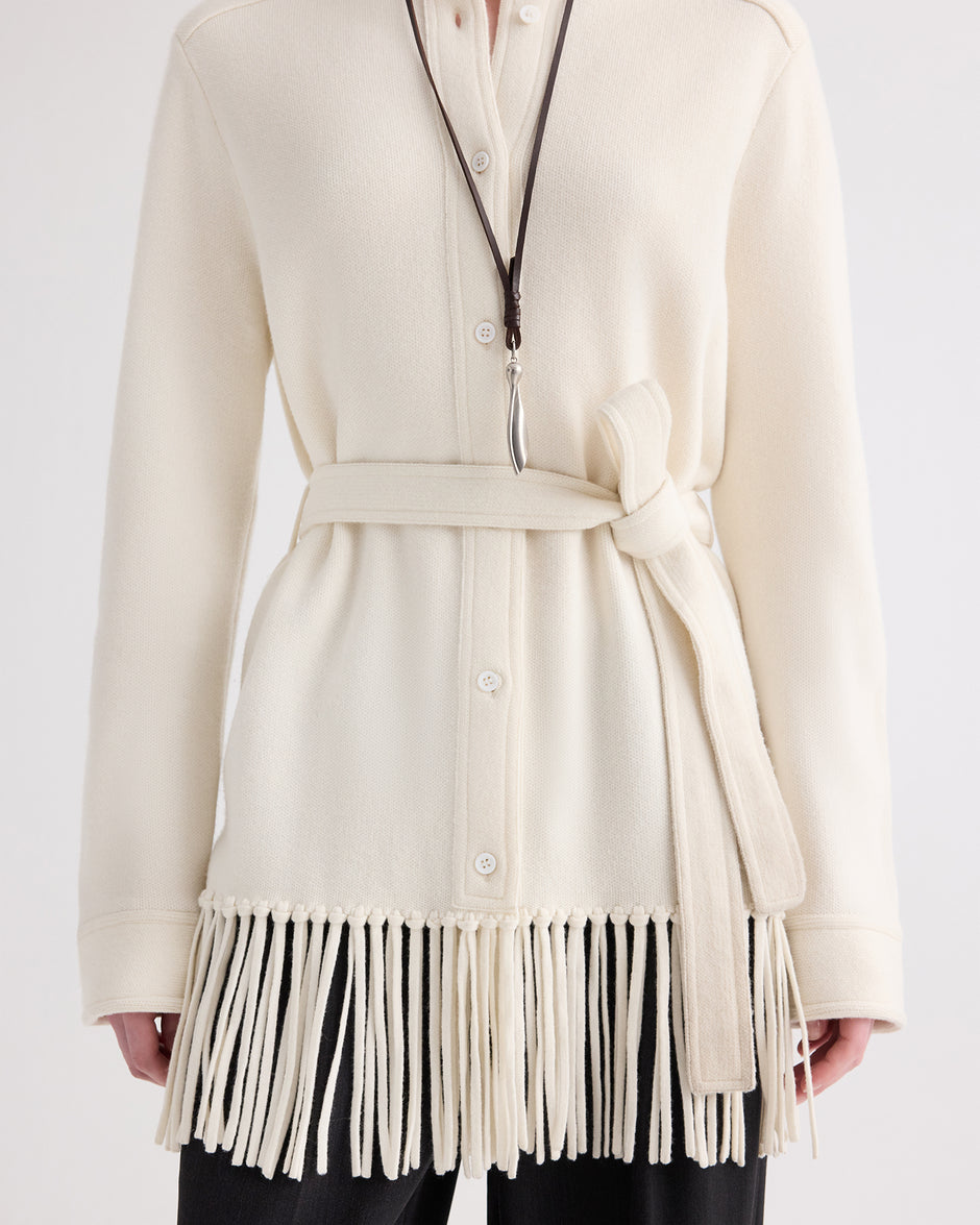 TWP Ivory Thea Jacket in Italian Cashmere view 3