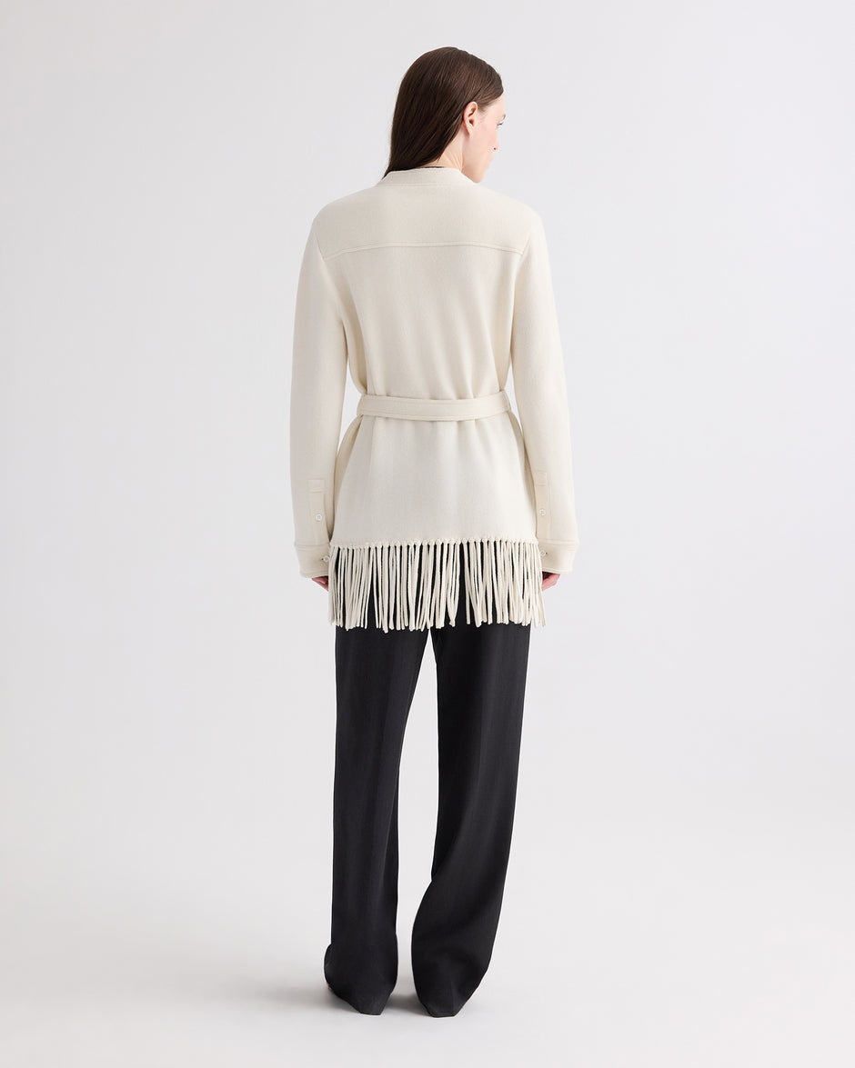 TWP Ivory Thea Jacket in Italian Cashmere view 5