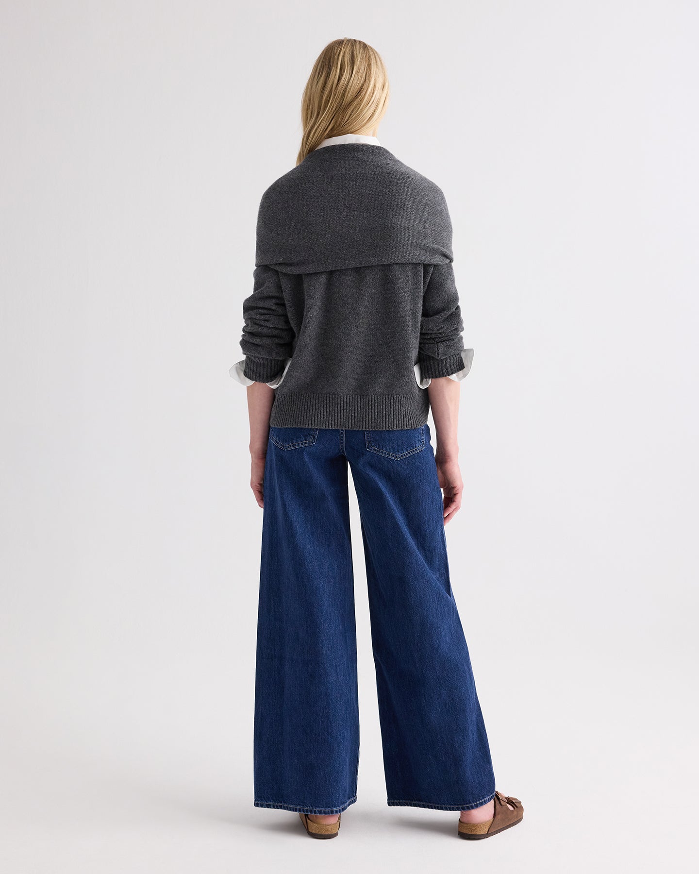 TWP Charcoal grey SHRUG CREWNECK - CHARCOAL GREY view 6