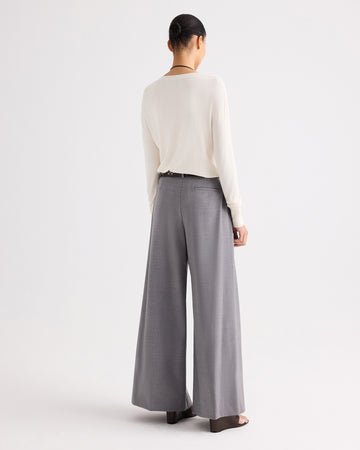 TWP Ivory Second Skin V Sweater in Viscose Silk view 5