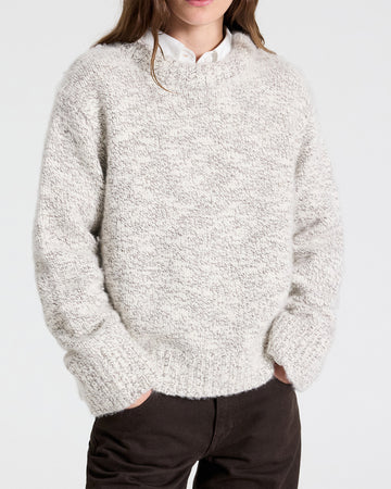 TWP Turkish coffee / ivory CHUNKY CREWNECK - TURKISH COFFEE / IVORY view 2