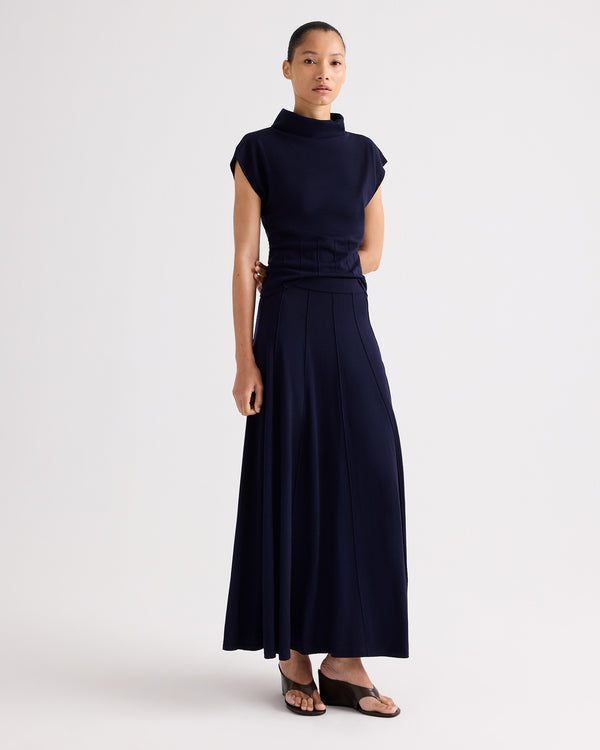 TWP Blue nights Seamed Maxi Skirt in Merino Wool view 1