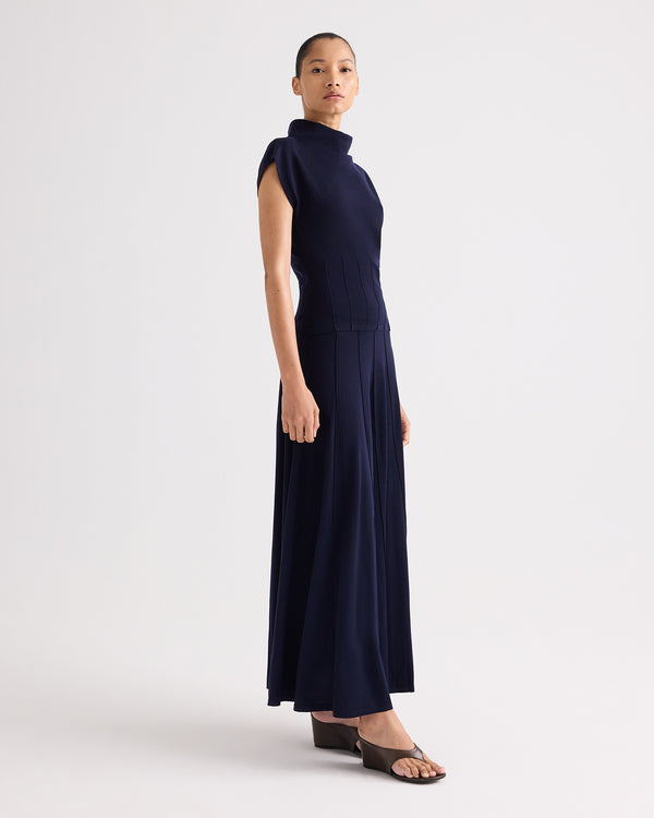 TWP Blue nights Seamed Maxi Skirt in Merino Wool view 3