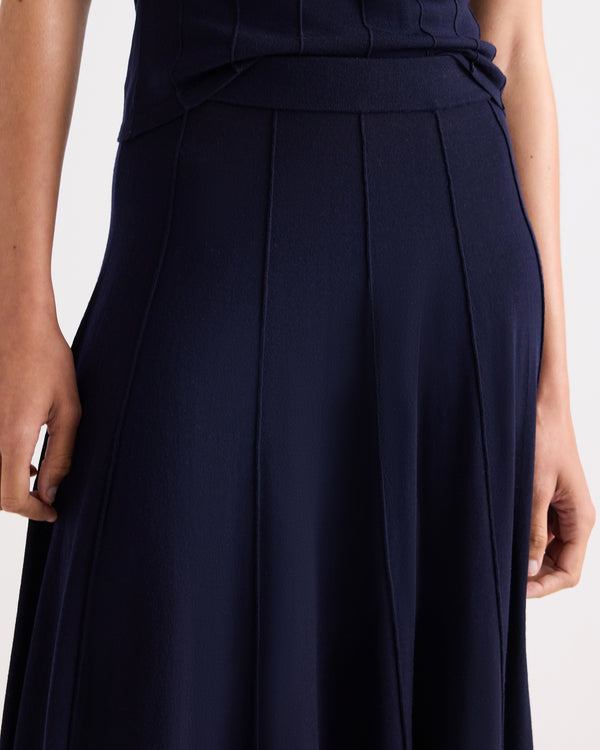 TWP Blue nights Seamed Maxi Skirt in Merino Wool view 5