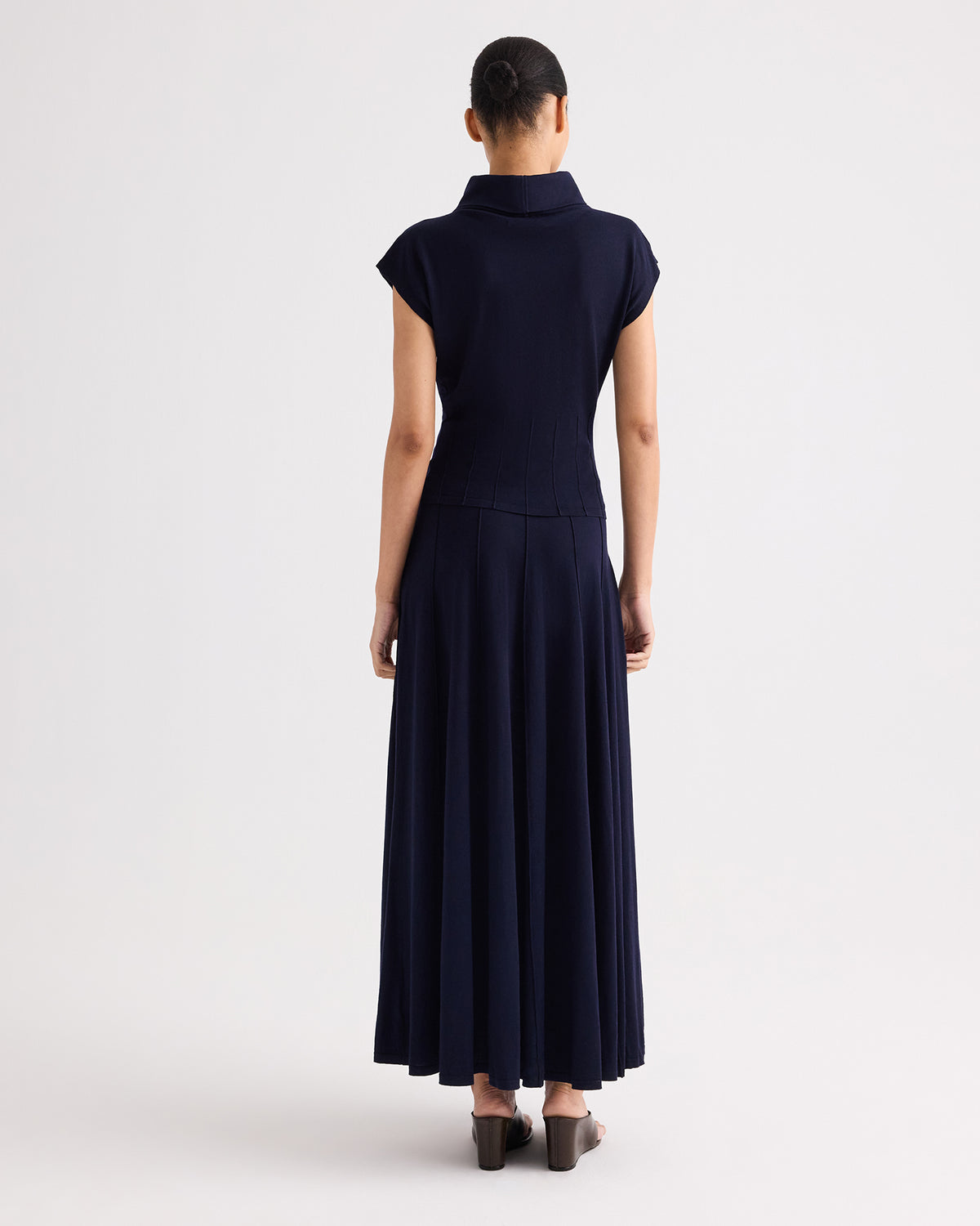 TWP Blue nights Seamed Maxi Skirt in Merino Wool view 4