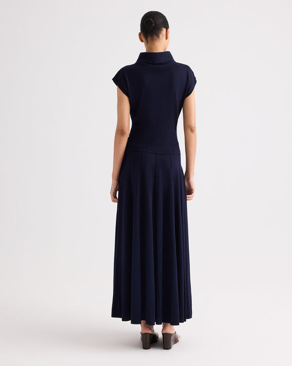 TWP Blue nights Seamed Maxi Skirt in Merino Wool view 4