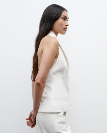 TWP Ivoire Kaitlyn Vest in Cotton Twill view 4