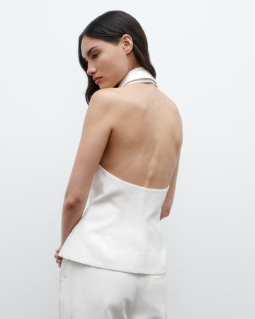 TWP Ivoire Kaitlyn Vest in Cotton Twill view 3