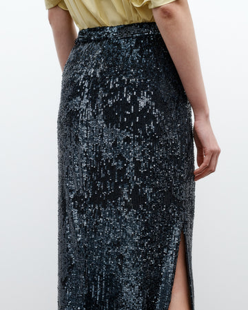 TWP Midnight Gwyneth Skirt in Fishscale Sequins view 3