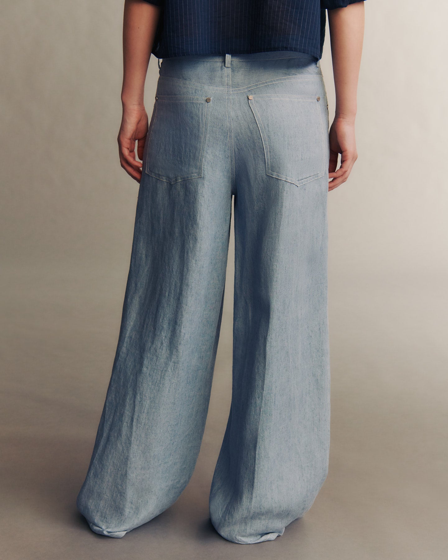TWP Light indigo Tiny Dancer Jean in Hemp Denim view 5