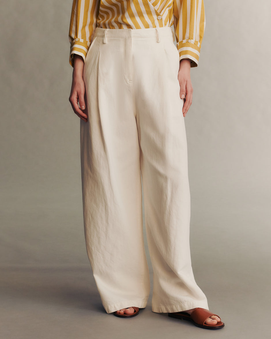 TWP Dees Trouser in Dark Chocolate main image 1