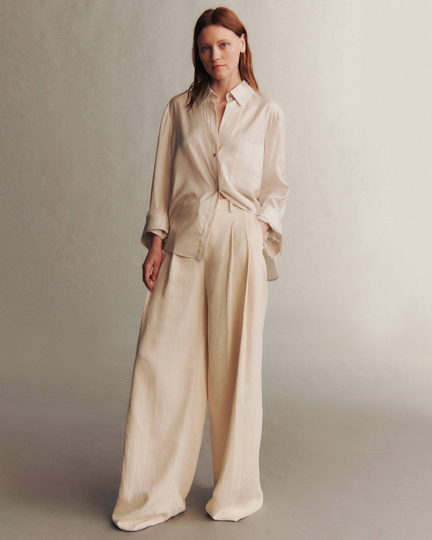 TWP Bone Didi Pant in Coated Viscose Linen view 6