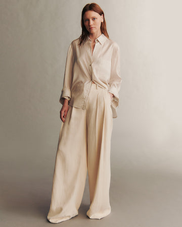 Didi Pant in Coated Viscose Linen